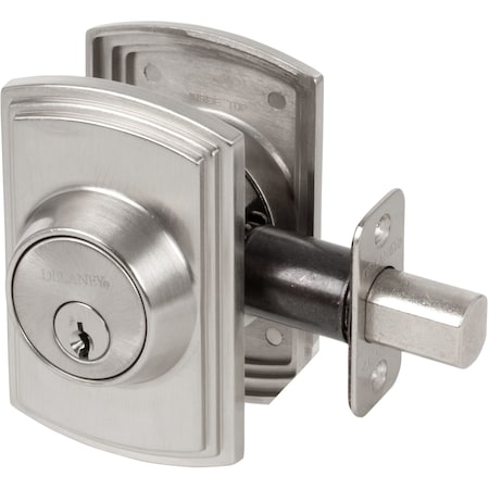 Delaney Hardware Italian Collection Single Cylinder Satin Nickel Deadbolt 372001